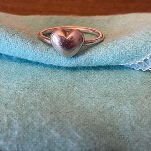 Adorable puffed heart Tiffany ring.